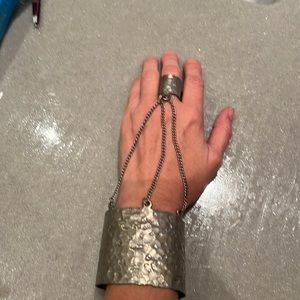 Heavy pewter Roman slave bracelet